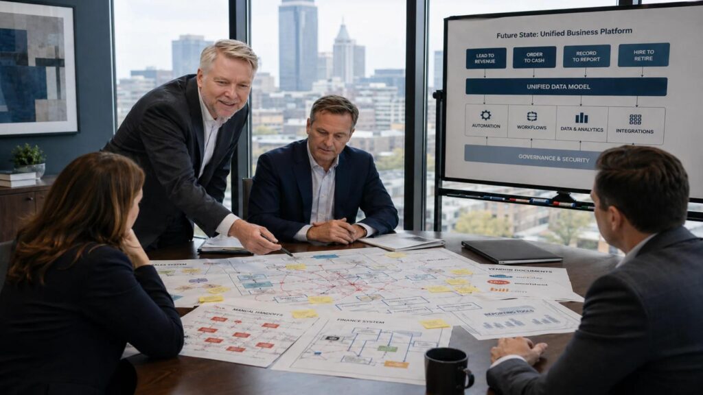Business leaders planning a 90 day business intelligence implementation roadmap