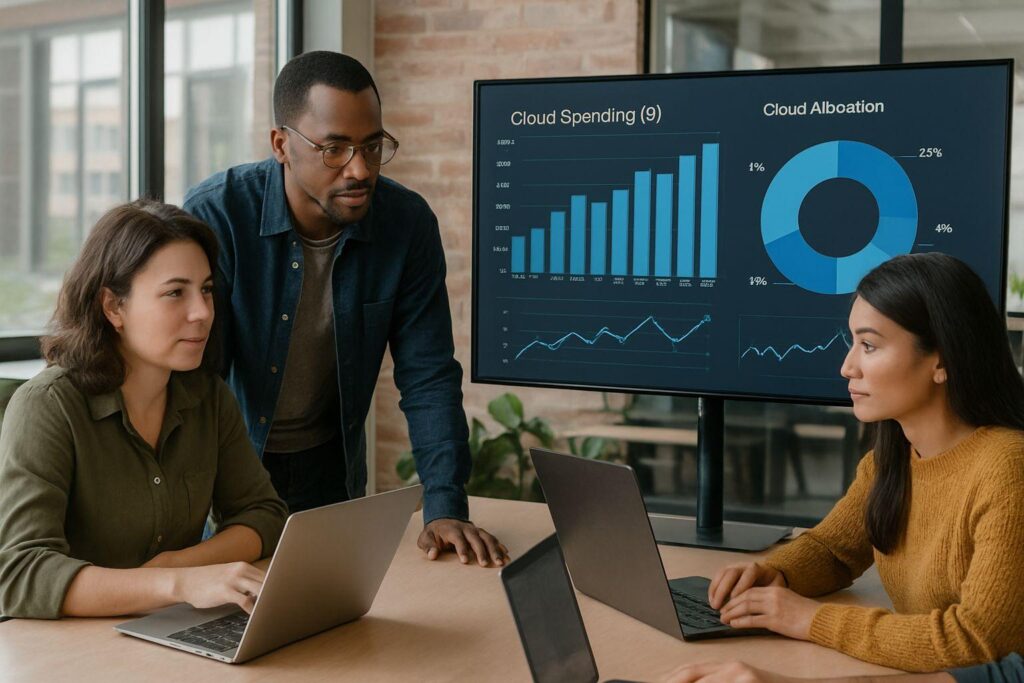 Cfo reviewing snowflake cost optimization and cloud analytics spending
