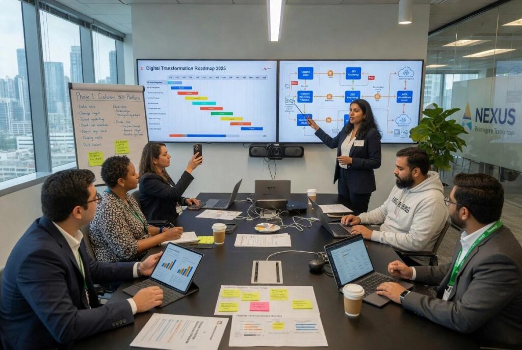 Data and business teams planning a phased customer 360 implementation