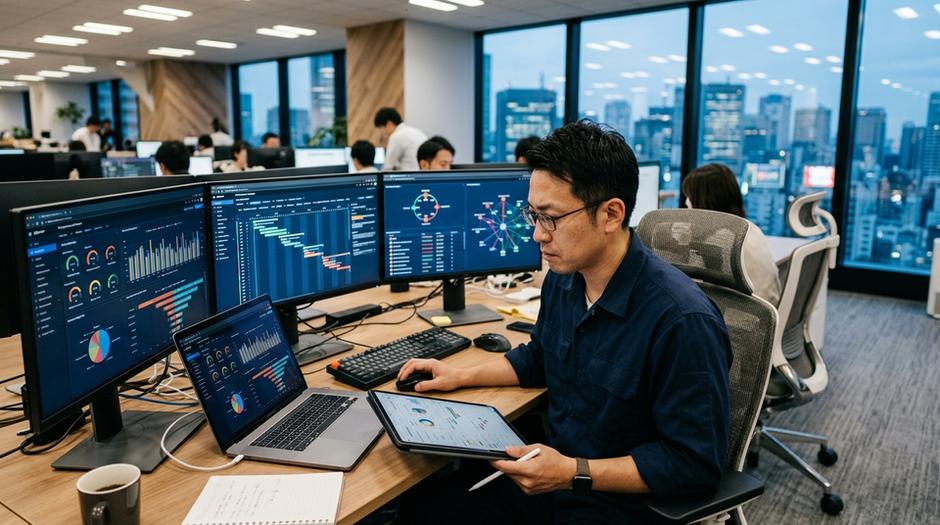 Data engineering team managing business intelligence infrastructure and analytics architecture