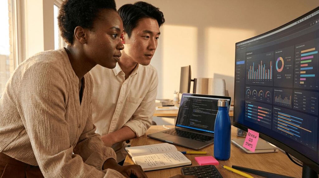 Data engineering team validating and reconciling enterprise data