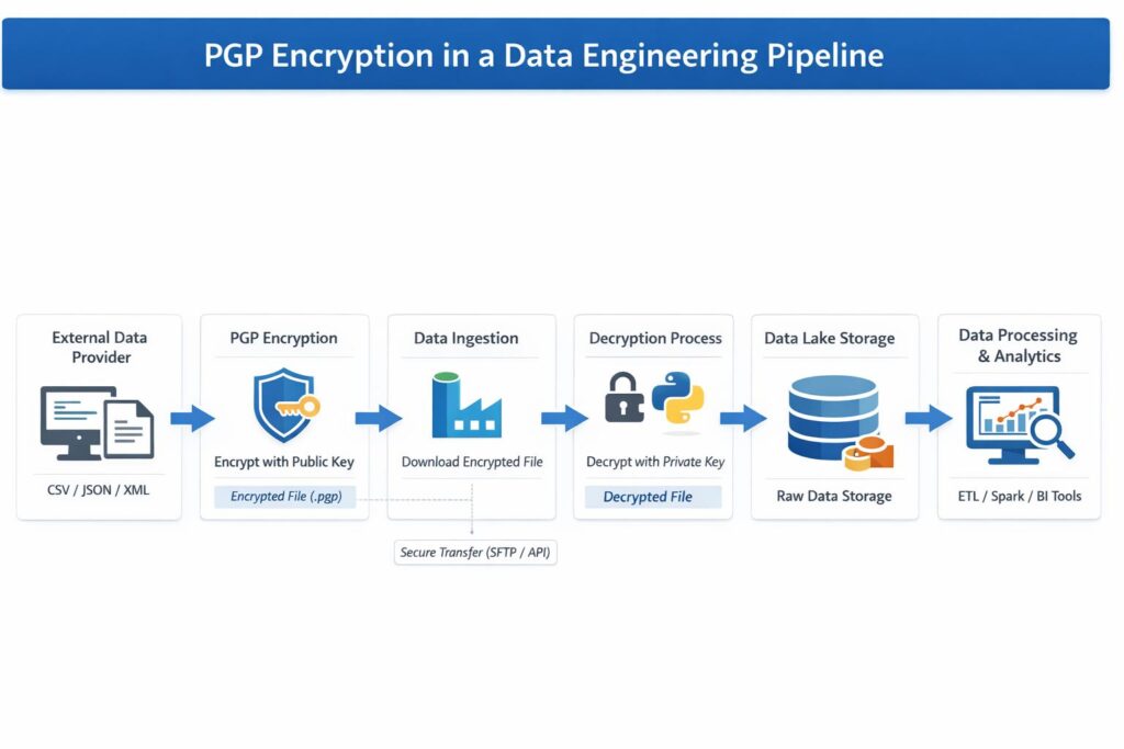 Data engineers securing sensitive data across an enterprise bi pipeline