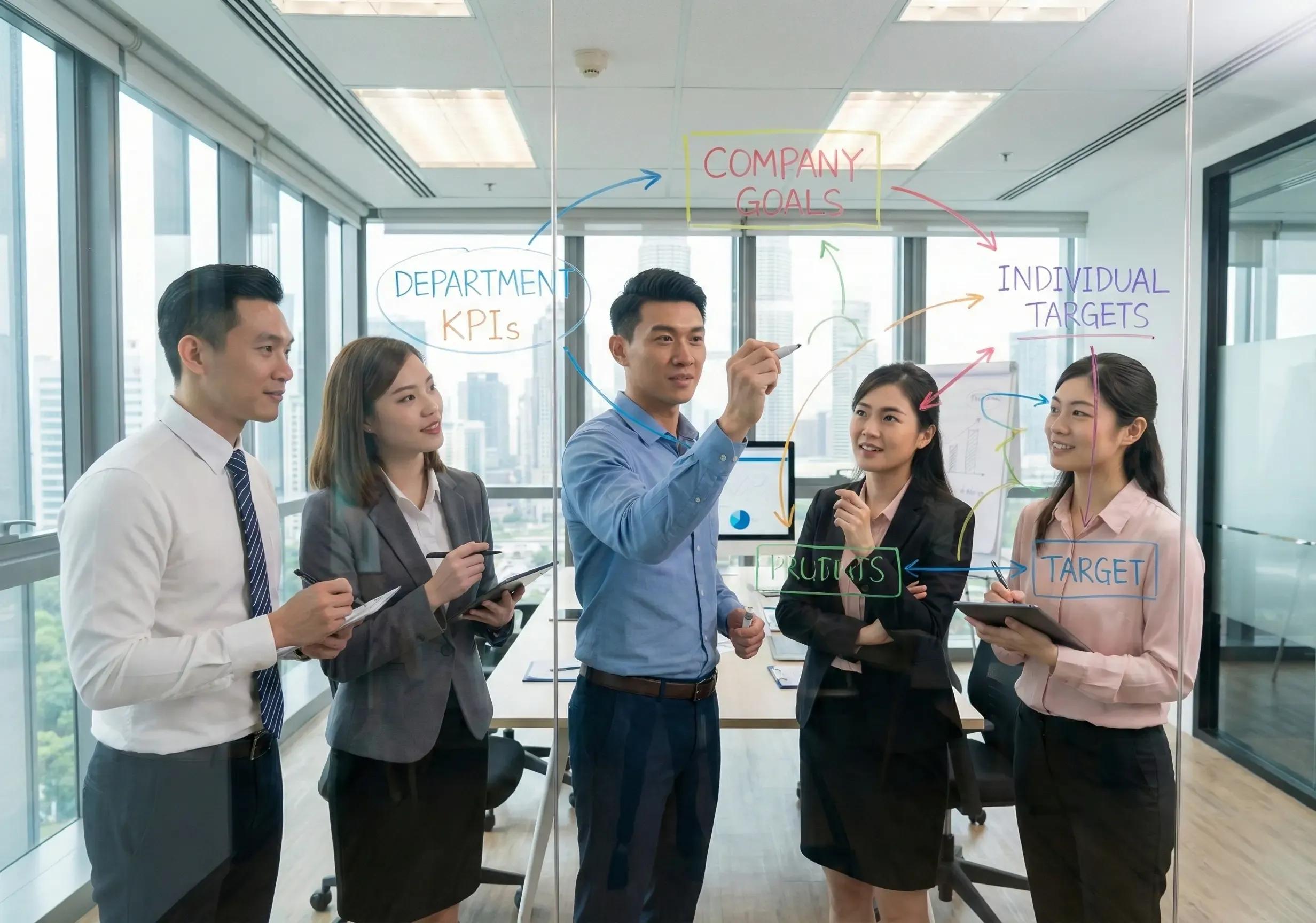 Finance sales and operations leaders aligning on a shared kpi framework