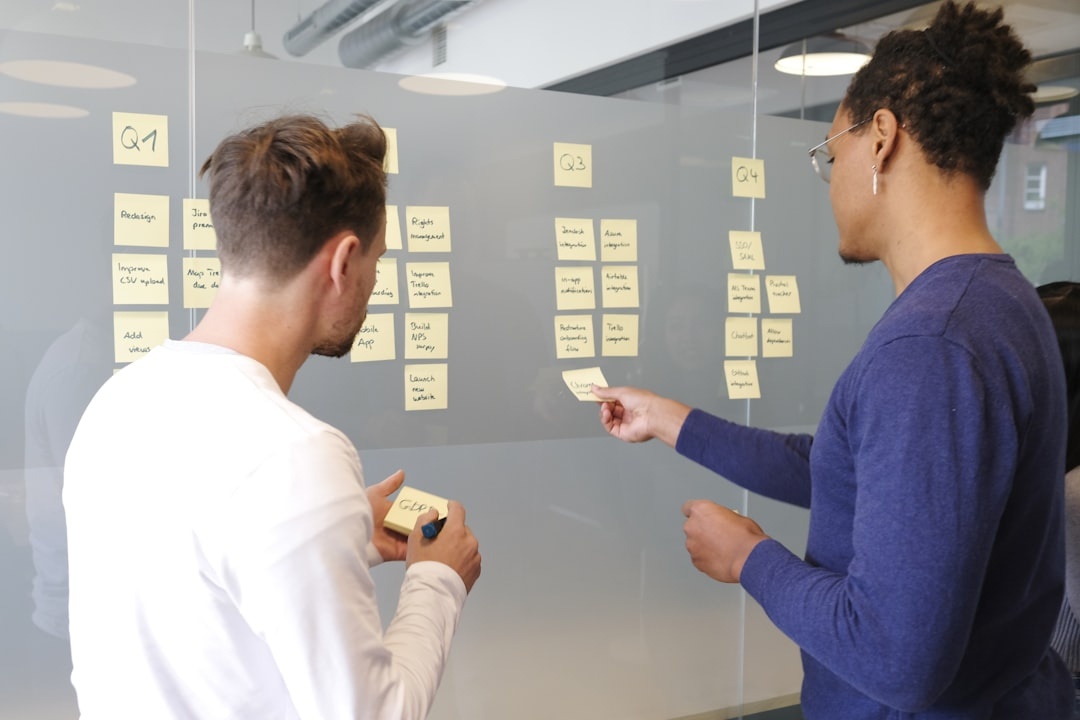 Consultants discussing project roadmap
