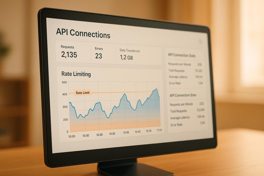 Api rate limit monitoring and proactive request throttling