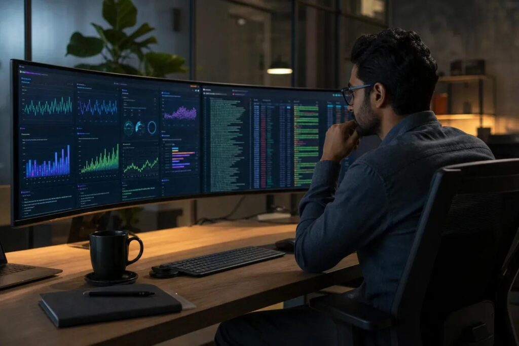 Data engineer monitoring application logs and api integration errors