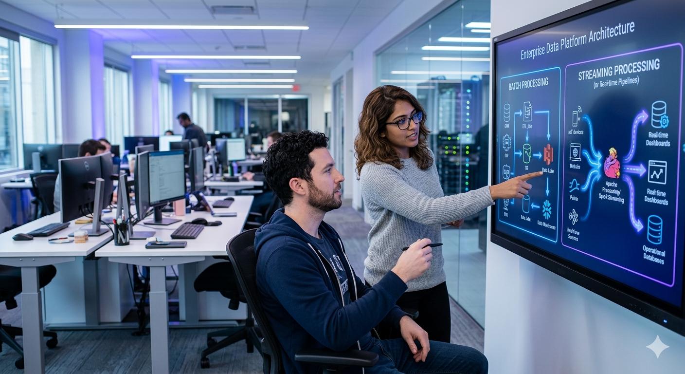 Data engineering team comparing change data capture and batch data synchronization