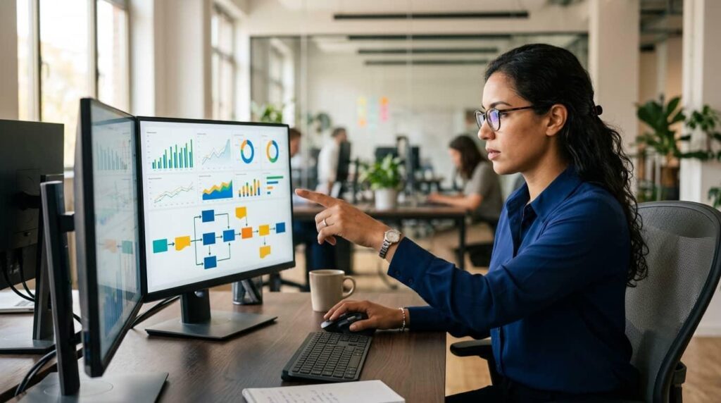 Enterprise semantic modeling for consistent business metrics and analytics