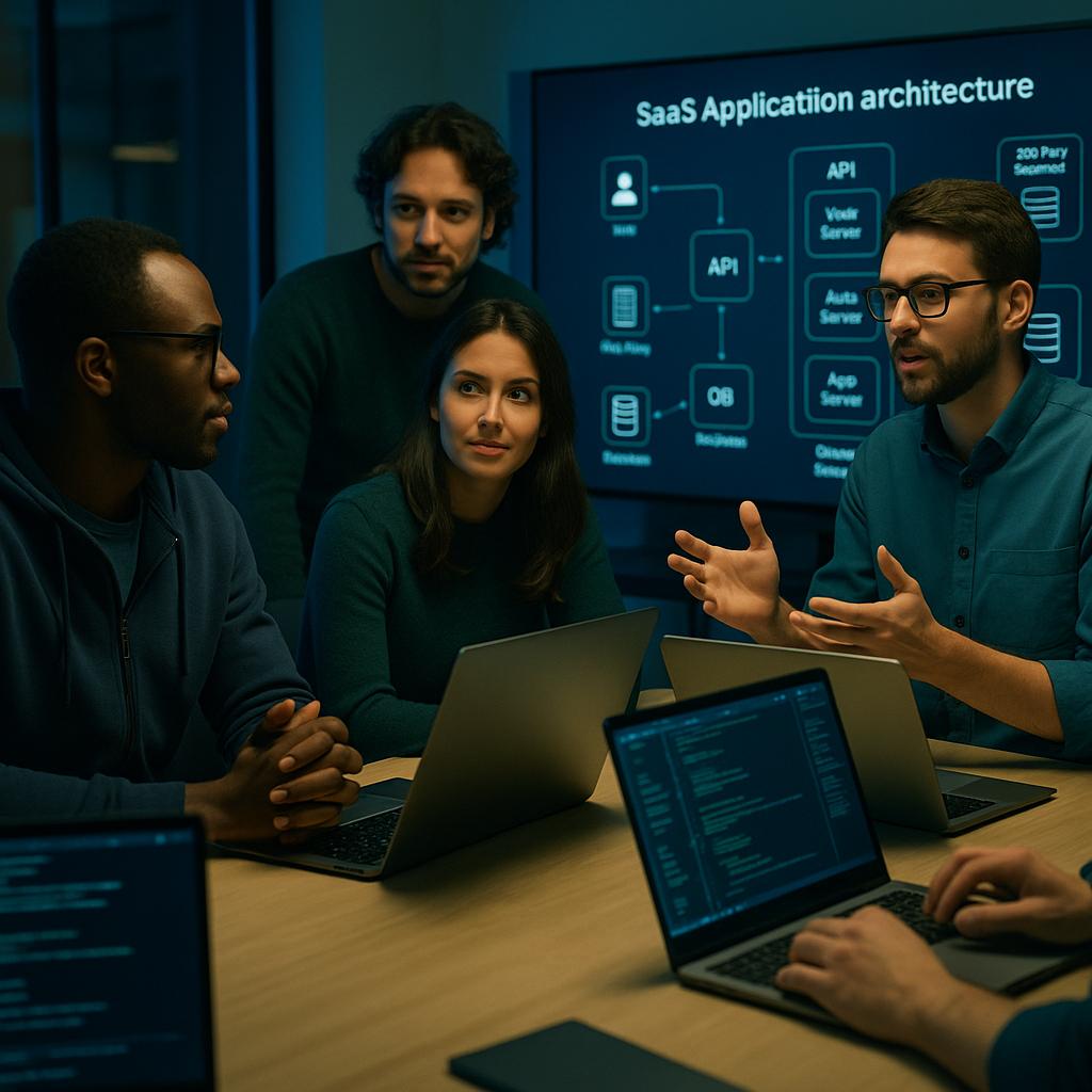 Enterprise software integration architecture connecting crm erp accounting and third party apis