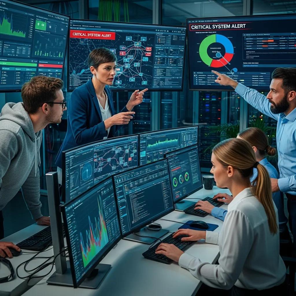 It operations team testing disaster recovery procedures and system readiness