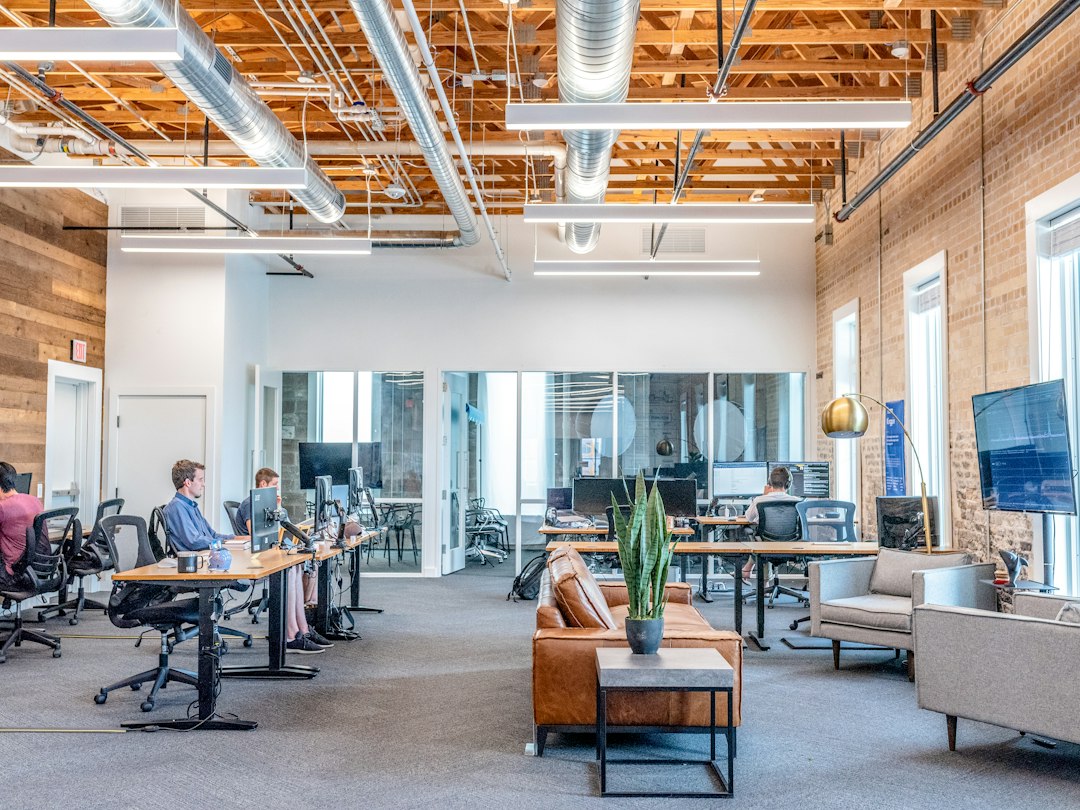 Modern office workplace technology representing the shift toward ai powered business process automation and digital transformation.
