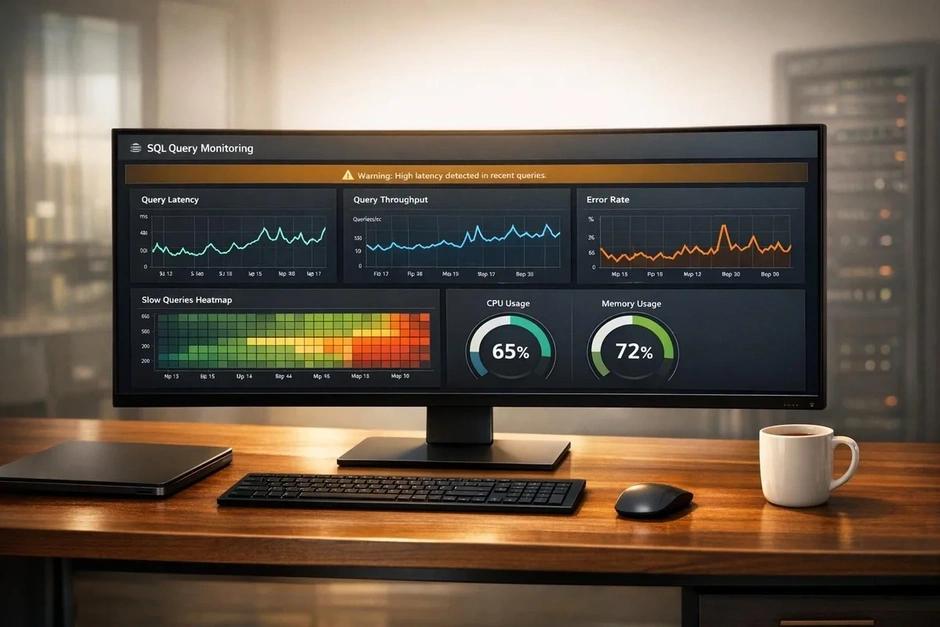 Power bi performance monitoring dashboard showing query latency capacity usage and data freshness