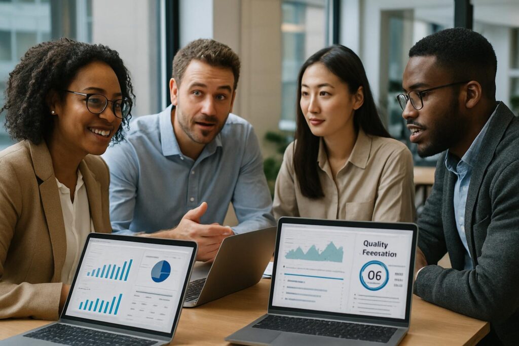 Software testing team validating audit records, access restrictions and application security behavior