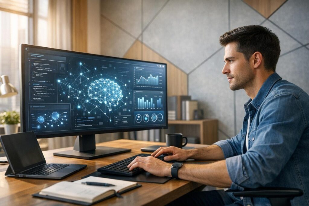 Vector embeddings enabling semantic similarity search in business data